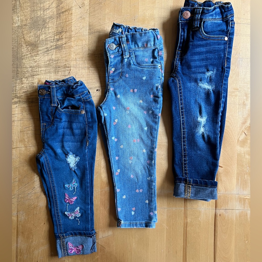3 pack Toddler Denim Jeans - EUC
